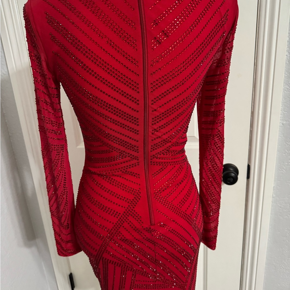 Red Rhinestone Dress - Picture 2 of 2